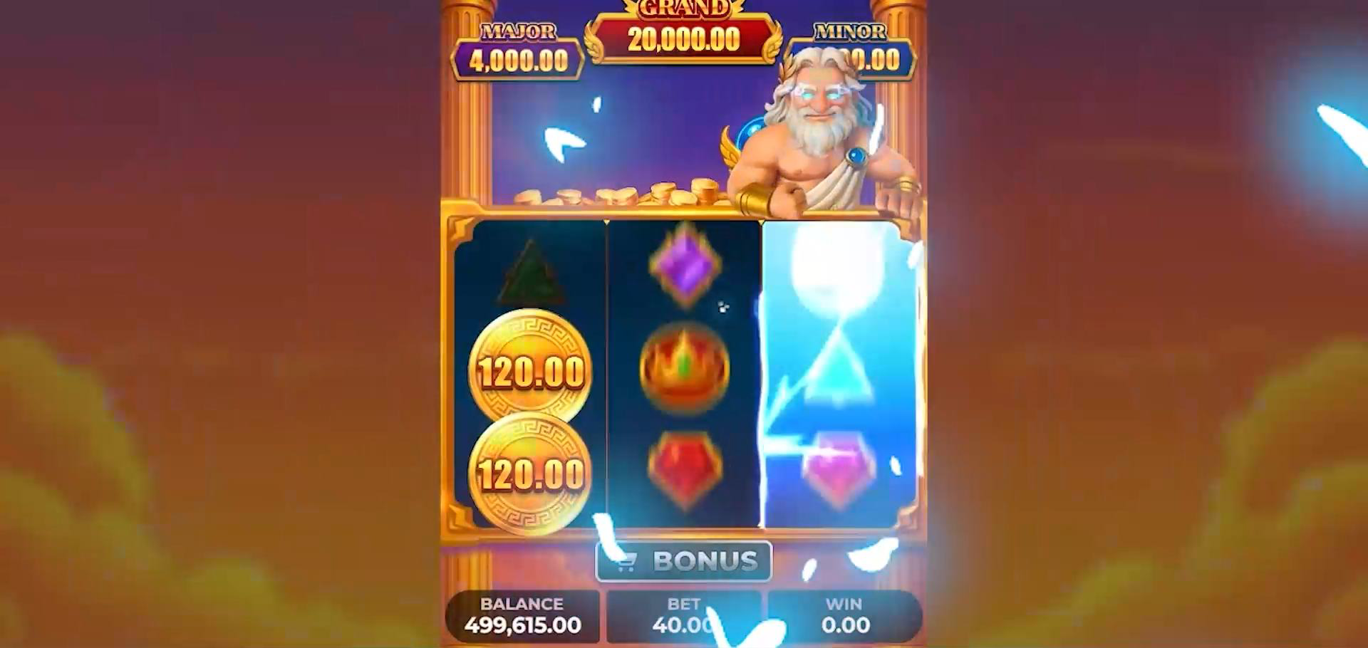 Zappin Zeus slot gameplay SuperBull Gaming